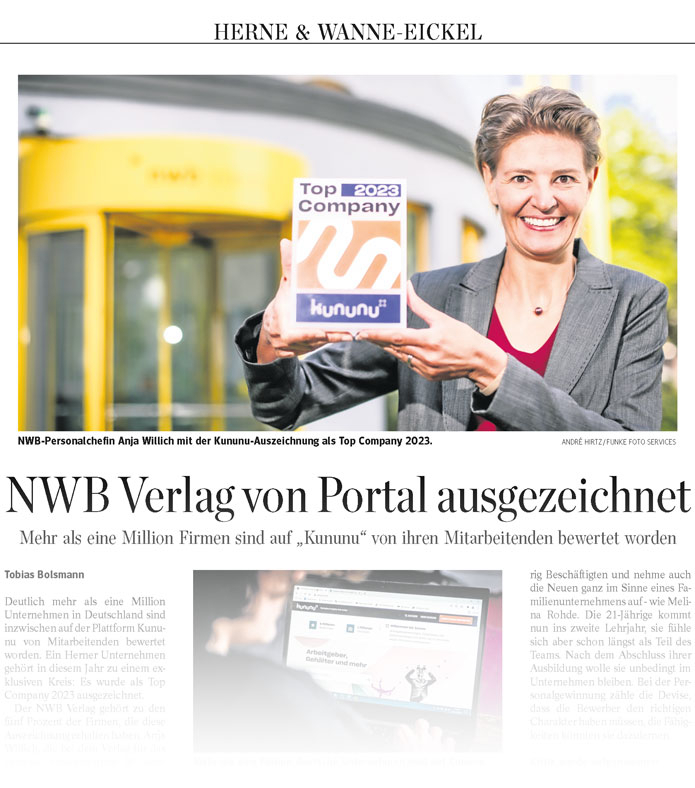 NWB Verlag von Portal ausgezeichnet